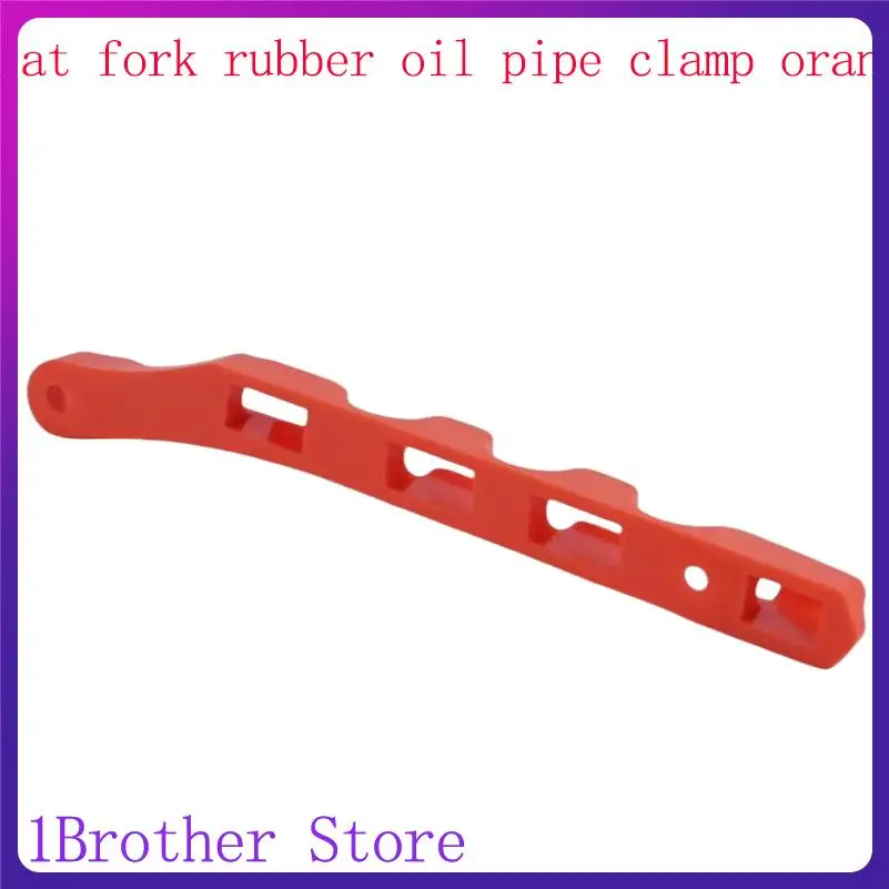 Orange flat fork oil pipe clamp for off-road motorcycle hose secure fit
