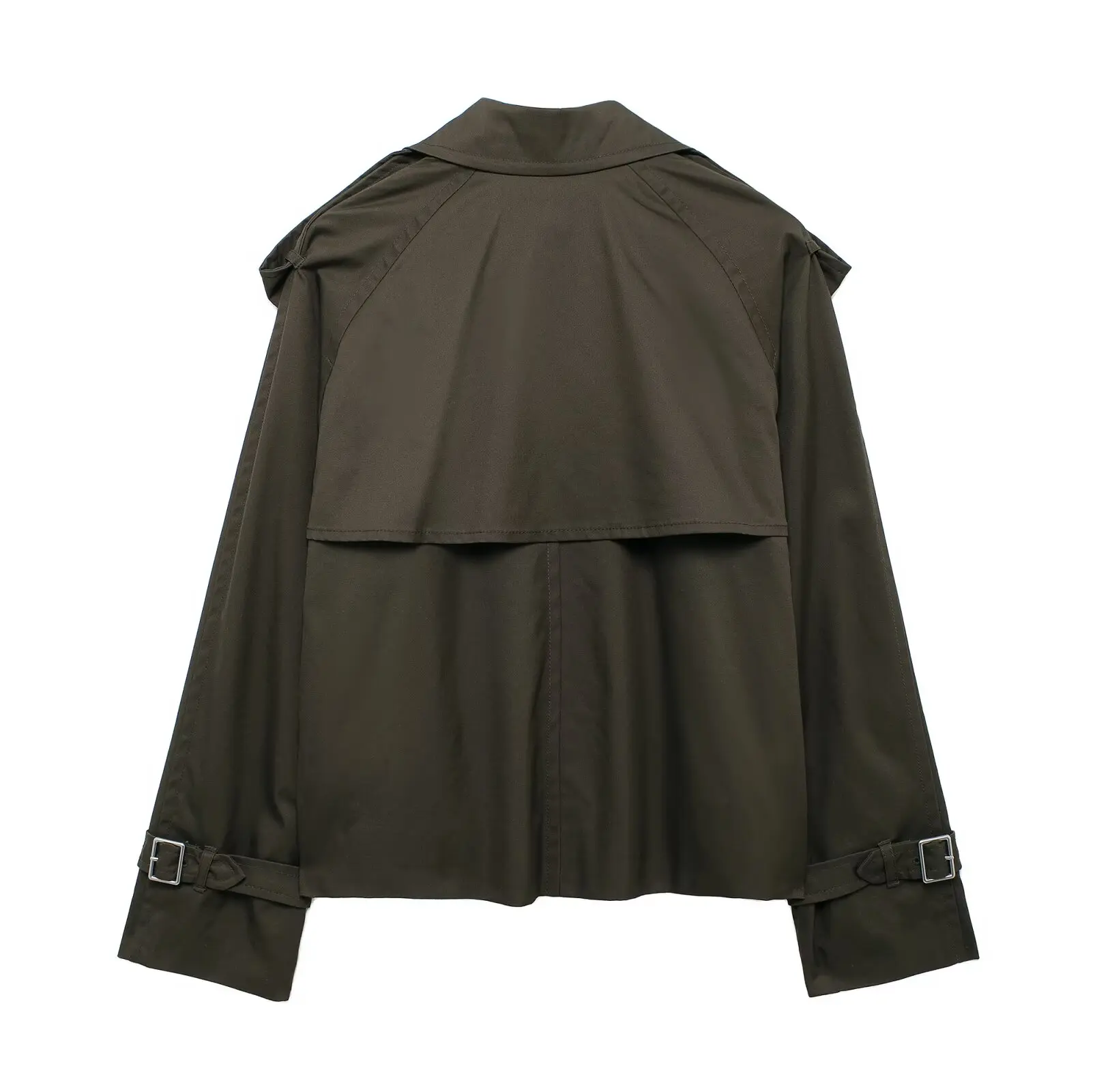 DiYiG ŽENSKÁ Podzimní 2024 Nová módní krátká bunda kabát Vintage s dlouhým rukávem na knoflíky Ležérní dámské svrchní oblečení Elegantní topy - náhled 3