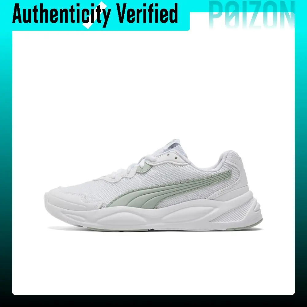 PUMA 90s Runner Support Low top Running Shoes Unisex White Gray Green 373017-21