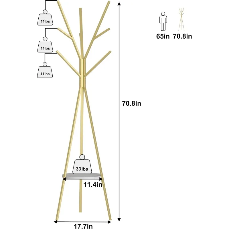 Perchero para abrigos, soporte para sombreros, expositor independiente, árbol, colgador de Metal para sombreros, soporte para almacenamiento de ropa con 9 ganchos para ropa y sombreros