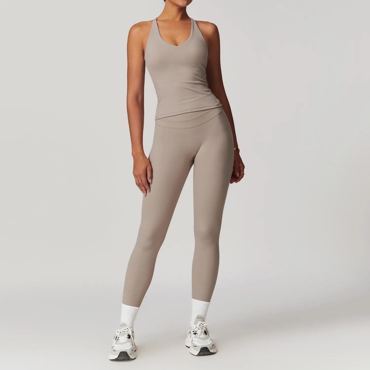 New Woman Gym Sportswear Sports Bra Leggings Two Piece Sets Outifits Naked Feeling Female Fitness Clothing Women Yoga Tracksuit