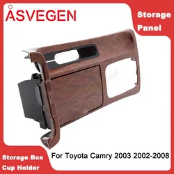 Car Gear Shifters Panel Storage Box Cup Holder For Toyota Camry 2002-2008 Interior Shifter Trim Center Panel