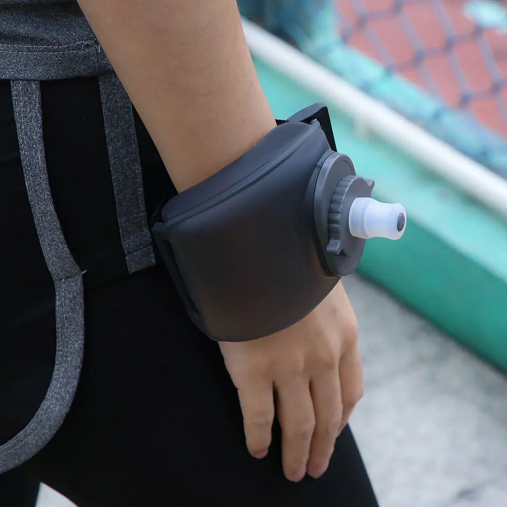 

Wrist Kettle Water Bottle Steel Modern Gym Wristband Soft Cycling Hiking Sports