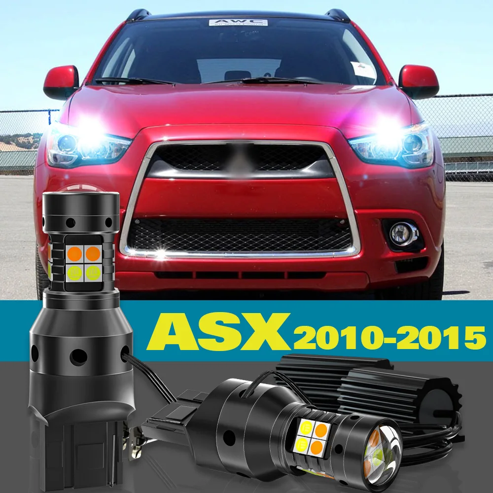 

Dual Mode Turn Signal+Daytime Running Light DRL For Mitsubishi ASX Accessories 2010-2015 2011 2012 2013 2014 2pcs LED Lamp