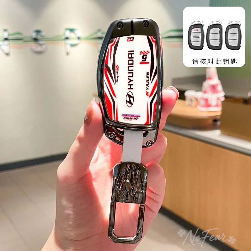 Zinc alloy For Hyundai Creta I20 Tucson Elantra Santa Fe Solaris Ix35 Ix45 Car Remote Key Case Cover Protector Shell Holder - view 5