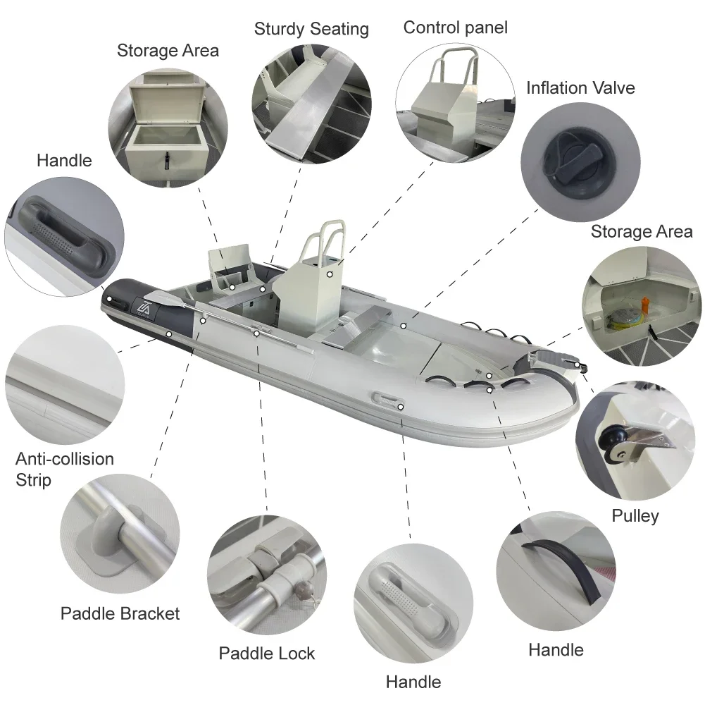 

4.2M Skiff Marine Accessory Small Fishing TOURUS for Sale Aluminum Rib Boat