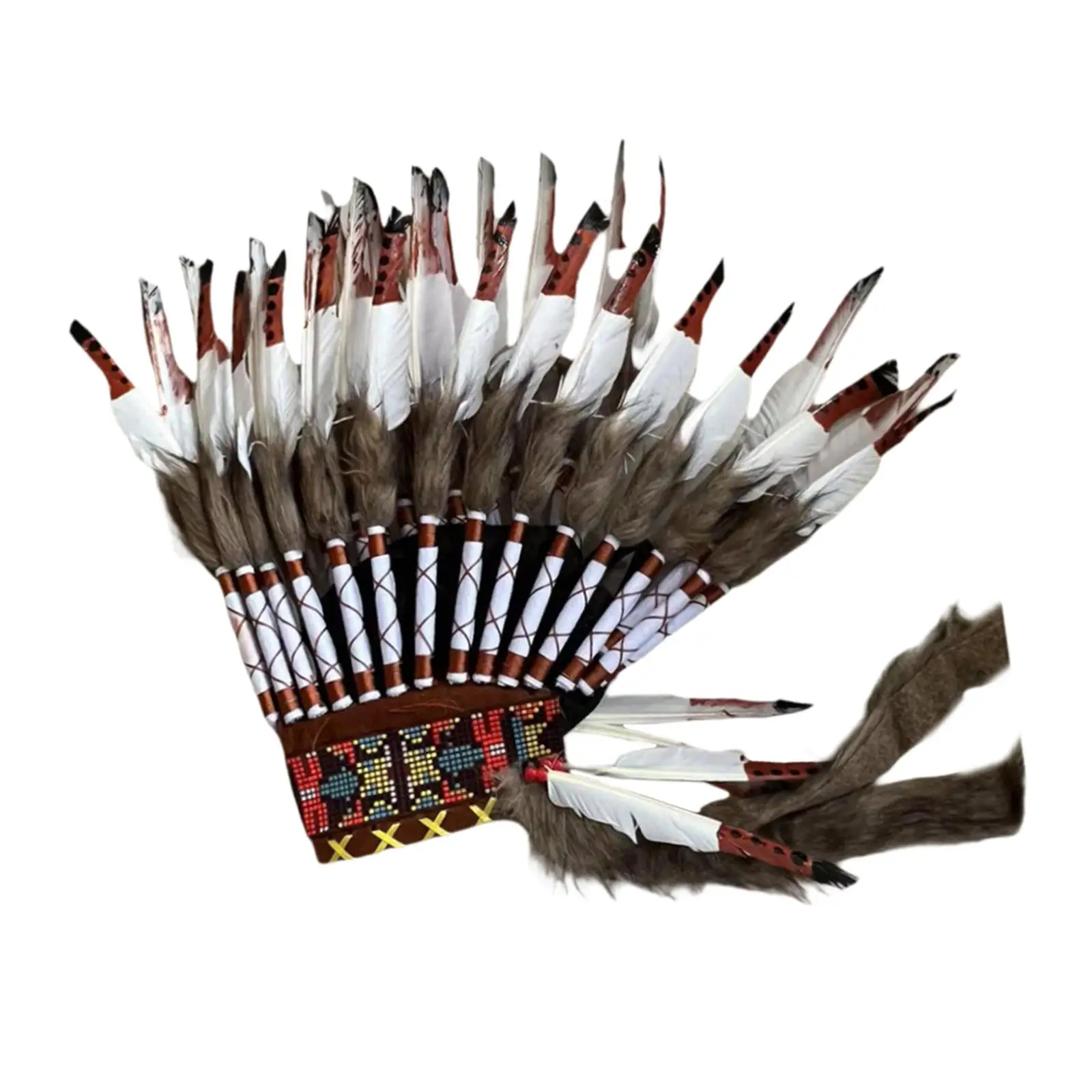 Coiffure de plumes artificielles pour les spectacles sur scène d'Halloween du festival