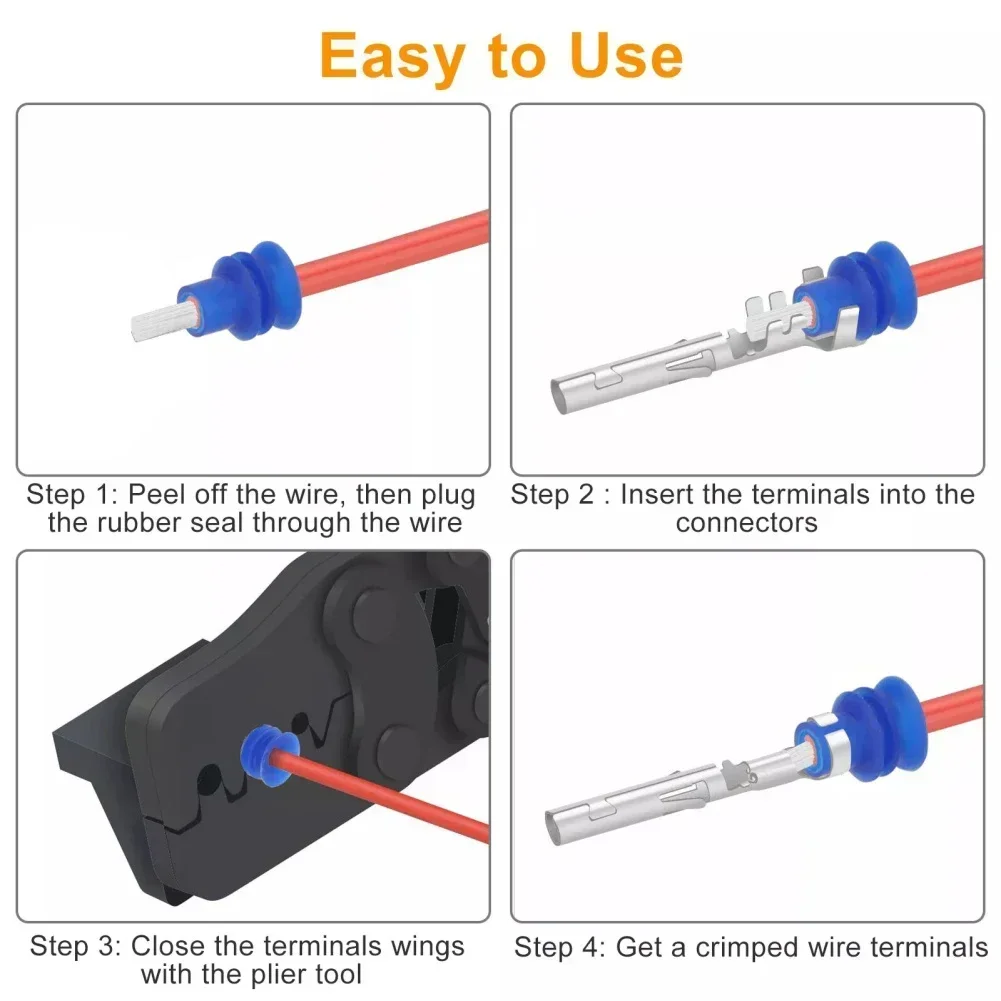 518Pcs Automotive Electrical Connector Pins Kit Terminal Removal Tool Wire Seals Electrical Connector Pins Kit Terminal Removal