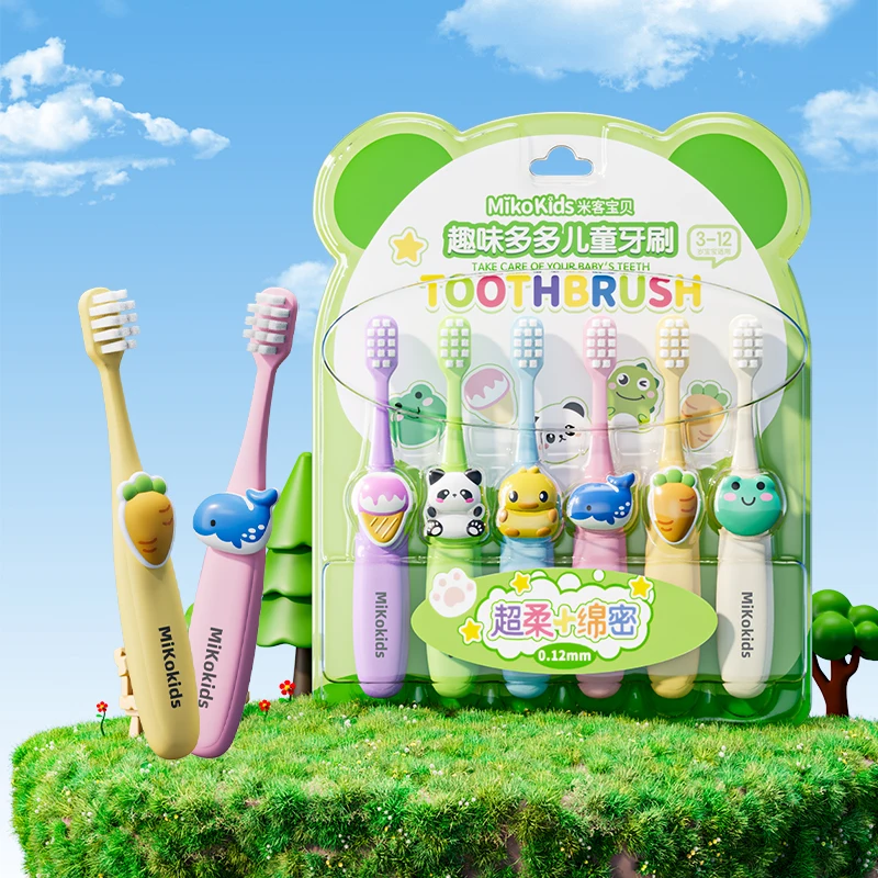 6 قطع فرشاة أسنان فائقة النعومة للأطفال - فرشاة تدريب للأطفال الصغار من عمر 3 إلى 12 سنة - أدوات العناية بالفم على شكل حيوان حيوانات كرتونية لطيفة 2025 #4