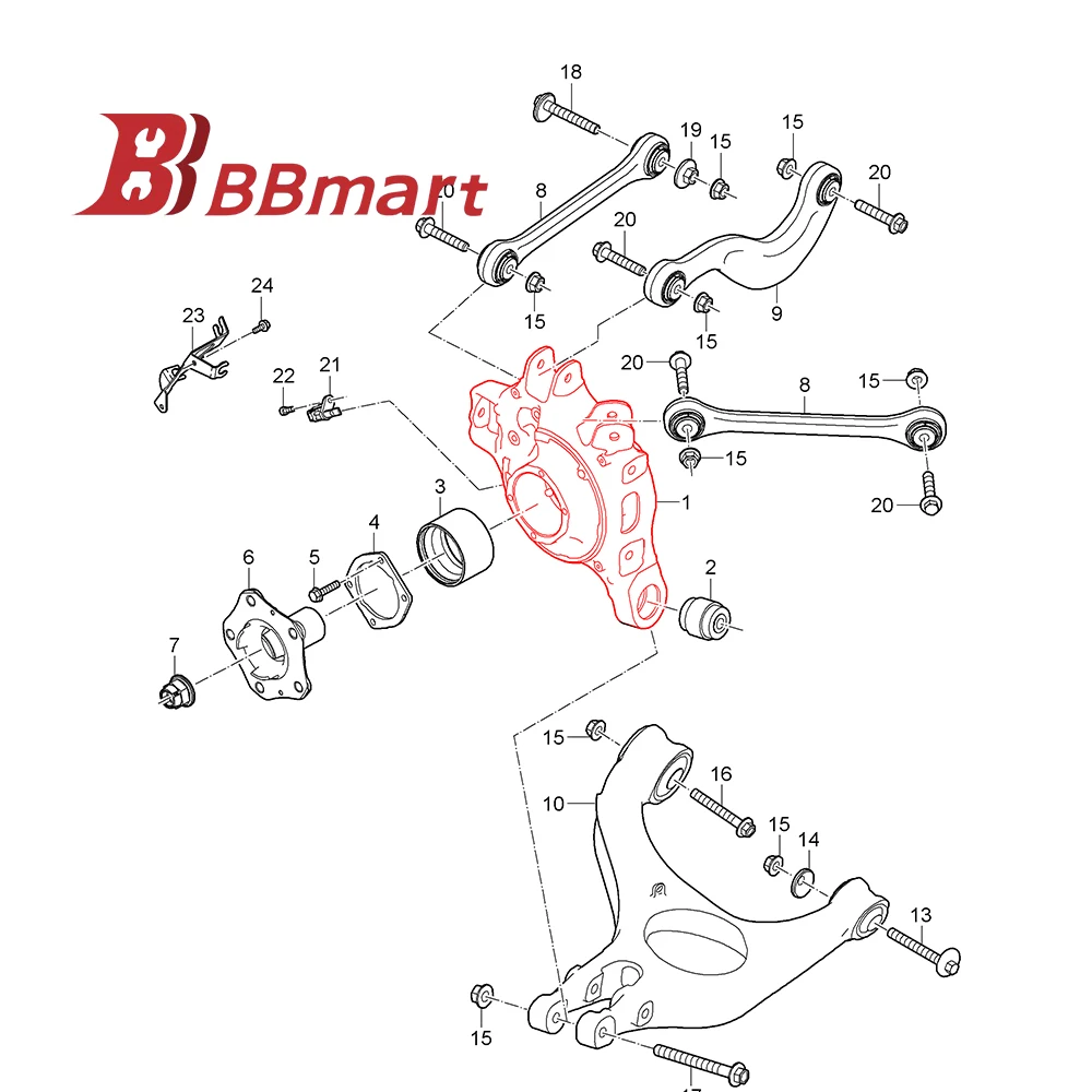 

BBmart Auto оригинальные детали 97033161102 левый задний кронштейн колеса для Porsche машина Panamera аксессуары 1 шт.