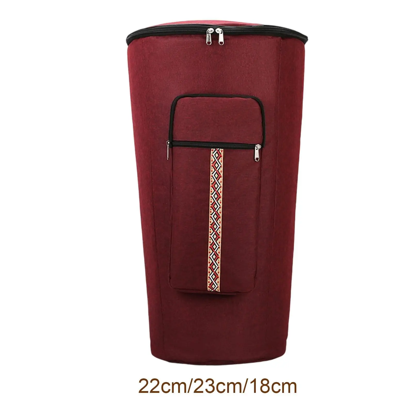 حقيبة ظهر Djembe Drum مقاومة للخدش والغبار ومبطنة بشكل مريح