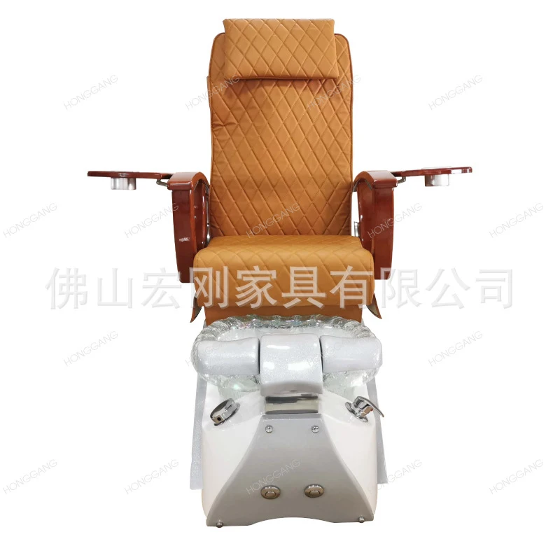 Pedicure Chair,Nail Salon,Beauty SPA,Multifunctional Bath Sofa, Manicure Fiberglass Foot Massage , Salon Club Chair, Reclining,  view 2