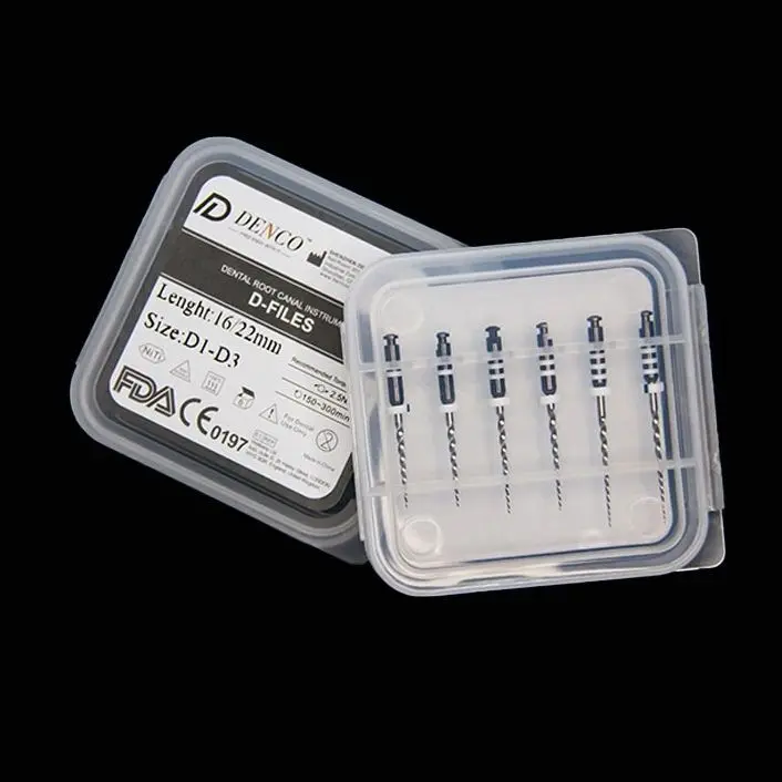 Dental Material Denco Root Canal File D-file Dental Root Canal Nickel Titanium Machine File Laboratory Tools Double Helix Groove
