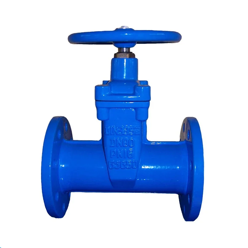 Water Sewage DIN 3352 F4 Series DN80 DN150 PN16 Resilient Soft Seal Ductile Iron Gate Valve