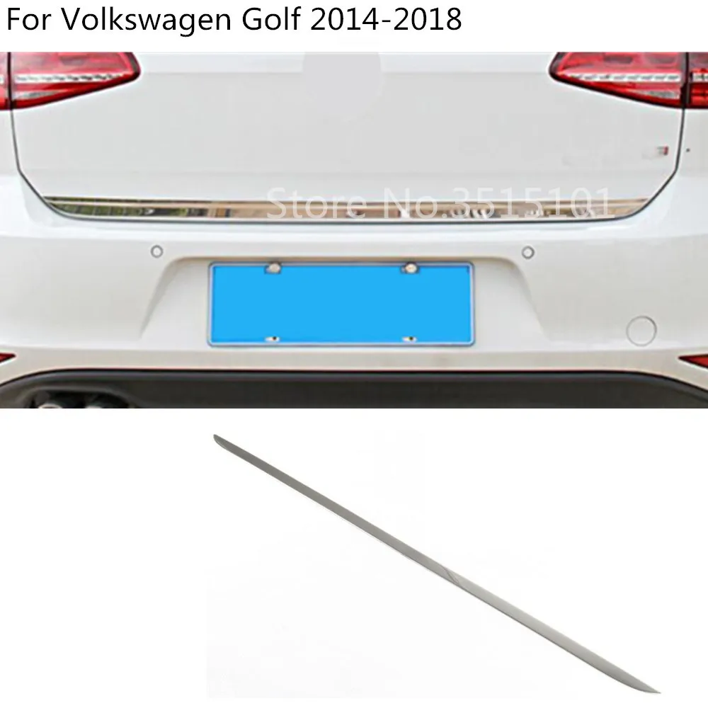 Rear Back Door License Tailgate Bumper Frame Plate Trim Lamp Trunk For Volkswagen VW Golf7 Golf 7 2014 2015 2016 2017 2018 2019 - view 2