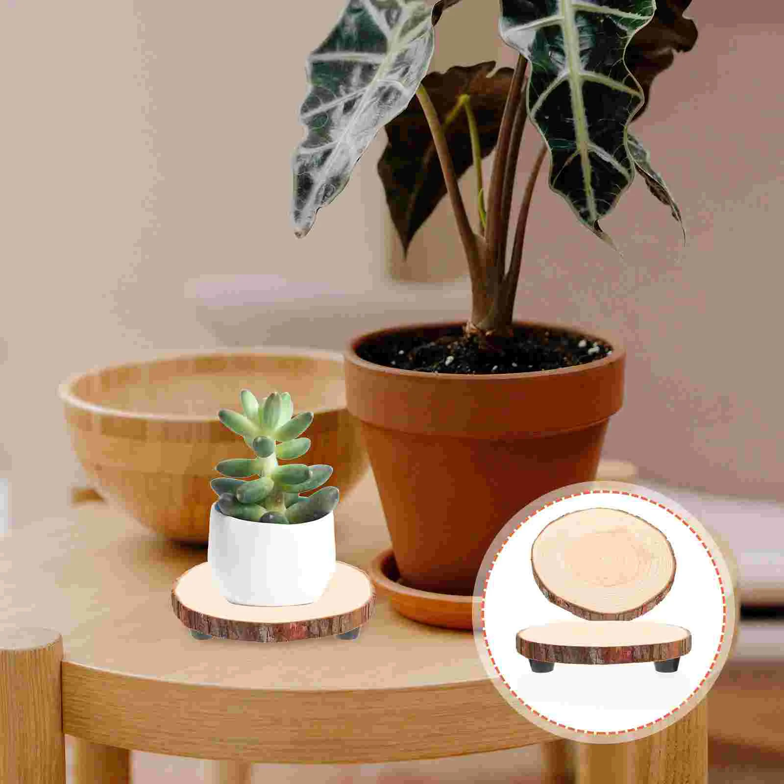 

2 Pcs Indoor Plant Stand Support Fake Plants Flower Pot Base Artificial Flowerpot Tray Outdoor