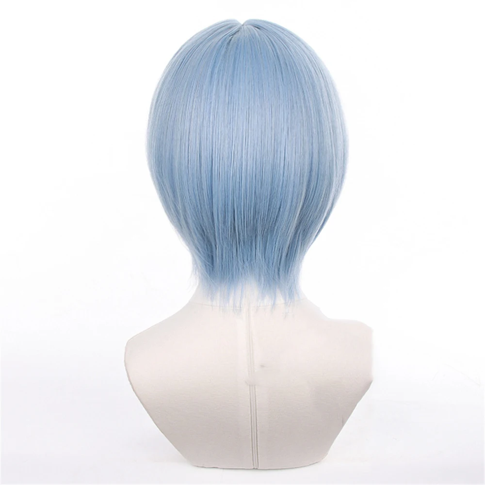 Ayanami Rei Cosplay Pruik Lang/Kort Blauw Rei Ayanami Anime Pruiken Hittebestendige Synthetisch Haar Halloween Pruik + Pruik cap