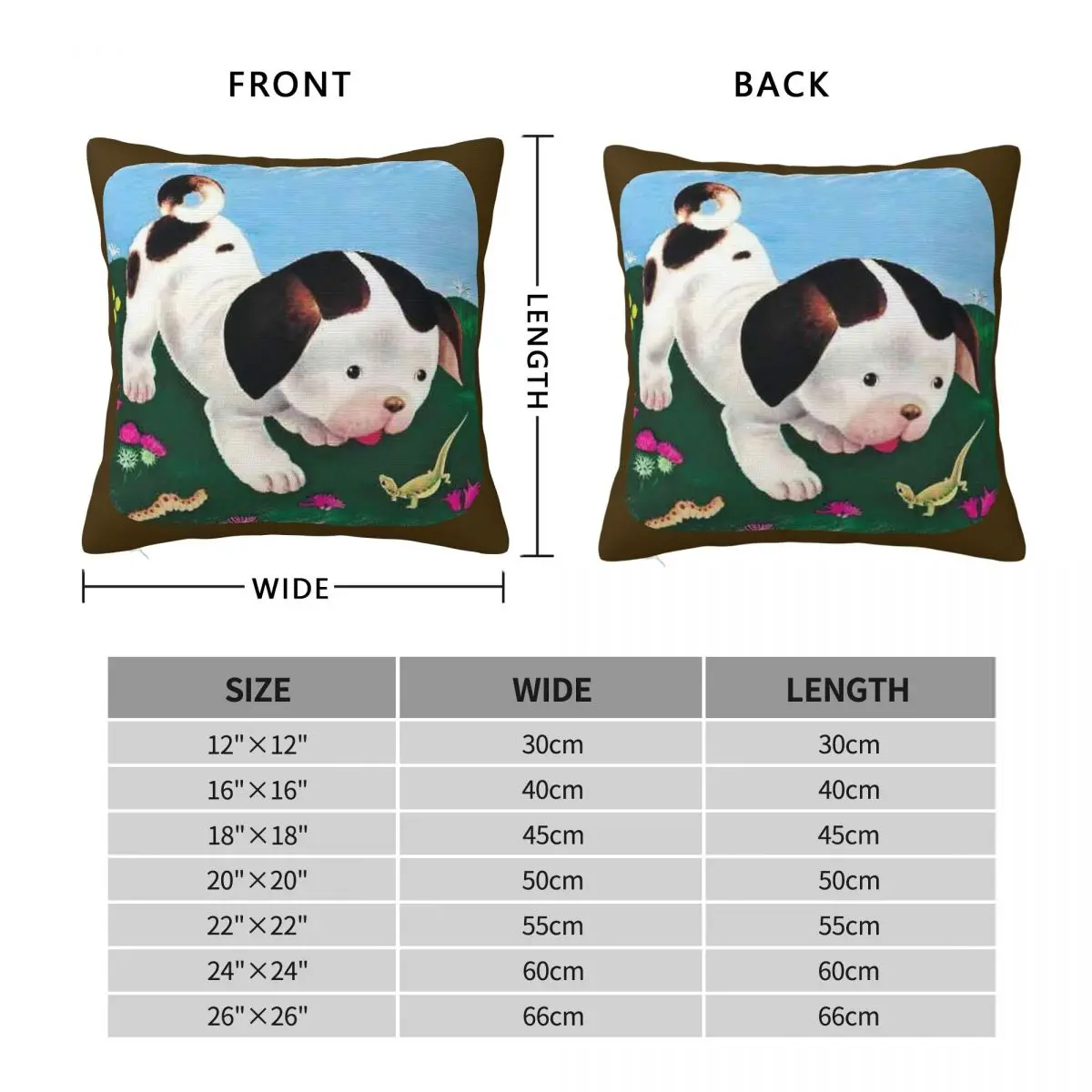 Little Golden Books Poky Little Puppy Square Pillowcase Polyester Linen Velvet Printed Decorative Throw Pillow Case Bed Cover