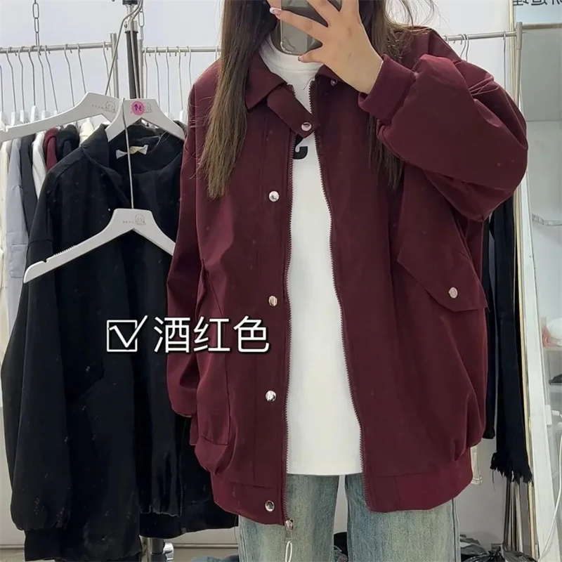 Spring Ladies Zipper Flight Suit Jacket American Women Fashion Baseball Outwear Autumn Female Long Sleeves Patchwork Casual Coat