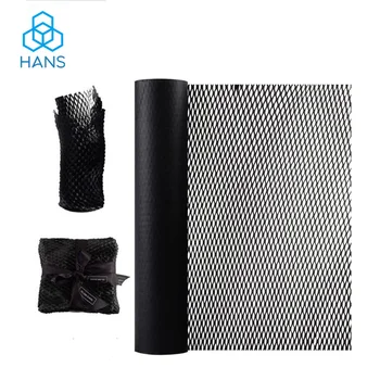 Papier d'emballage rond en accent d'abeille noir, rouleau d'emballage de coussin recyclé, cuillère à soupe, expédition amicale, déplacement vert