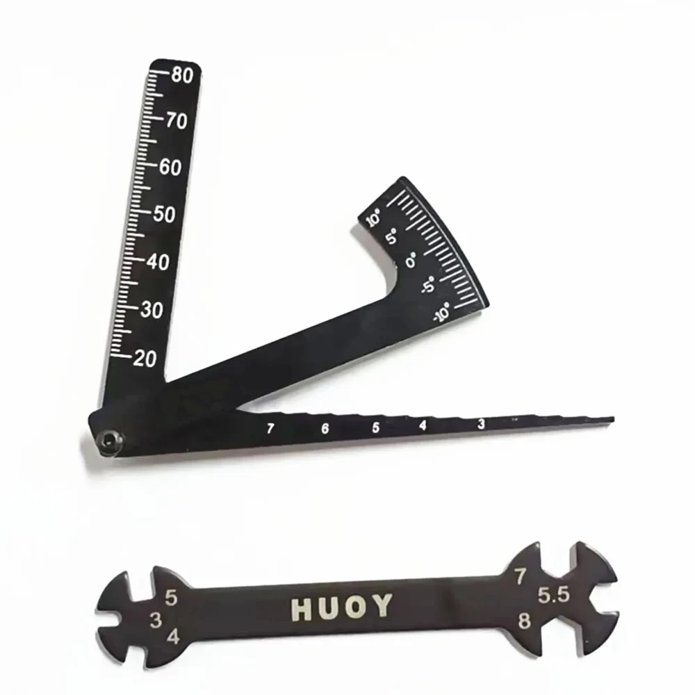 3 In 1 Height Gauge Ruler Aluminum Metal Parts Wheel RC Road Car Set Up Tool Chassis Camber Ride Dip Angle Suspension Simple Toy