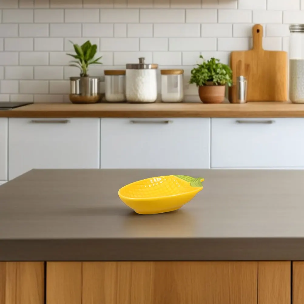 

2Pcs Corn-Shaped Ceramic Dipping Dish Easy-Cleaning Mini Seasoning Dishes for Sauces Snacks Desserts Parties