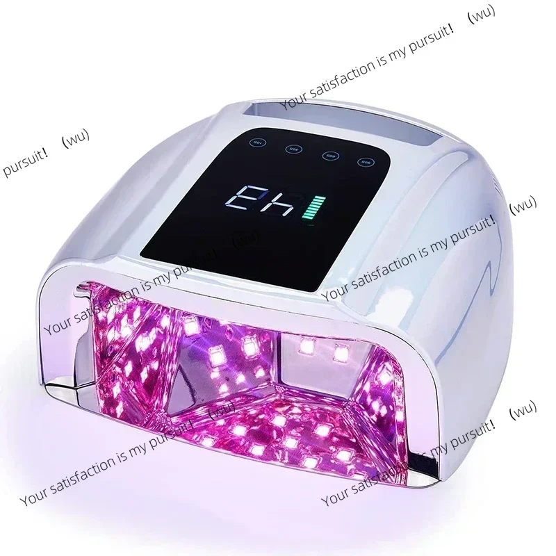 96W mirror reflective manicure light with metal base, wireless dryer, rechargeable LED light