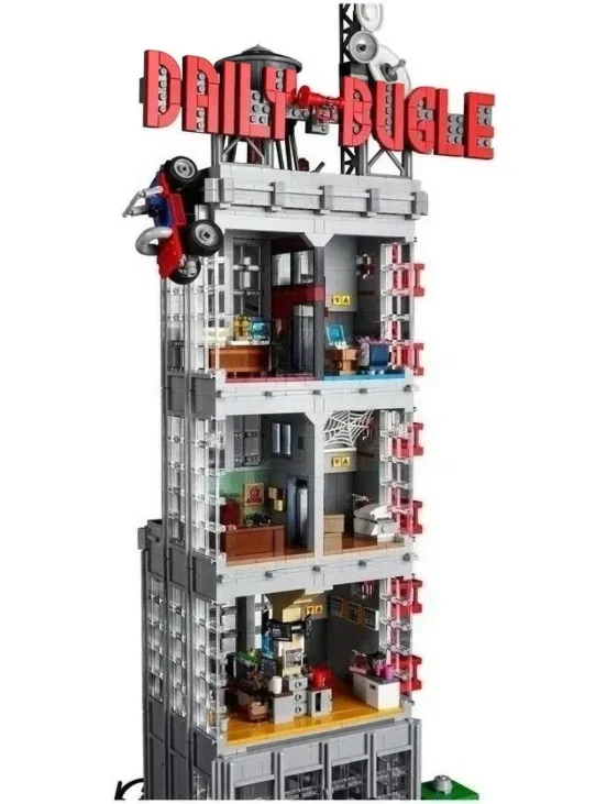 Extensiones periféricas de oficina de periódico, conjunto de aniversario Compatible con partículas Legoed, adecuado para regalos de Navidad 76178