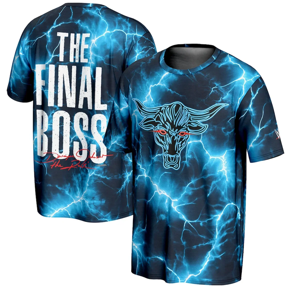 The Rock ProSphere The Final Boss تي شيرت ثلاثية الأبعاد مطبوعة تي شيرت رجالي ملابس الشارع الشهير موضة رياضية WWE ملابس برقبة مستديرة