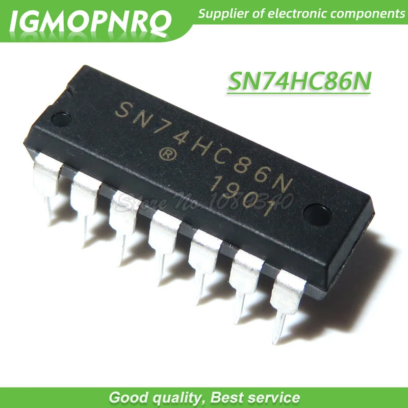 10pcs 74HC86N SN74HC86N  74HC86 SN74HC86 DIP-14 Logic Gates QUAD 2-INPUT EXCLUSIVE-OR GATE new original