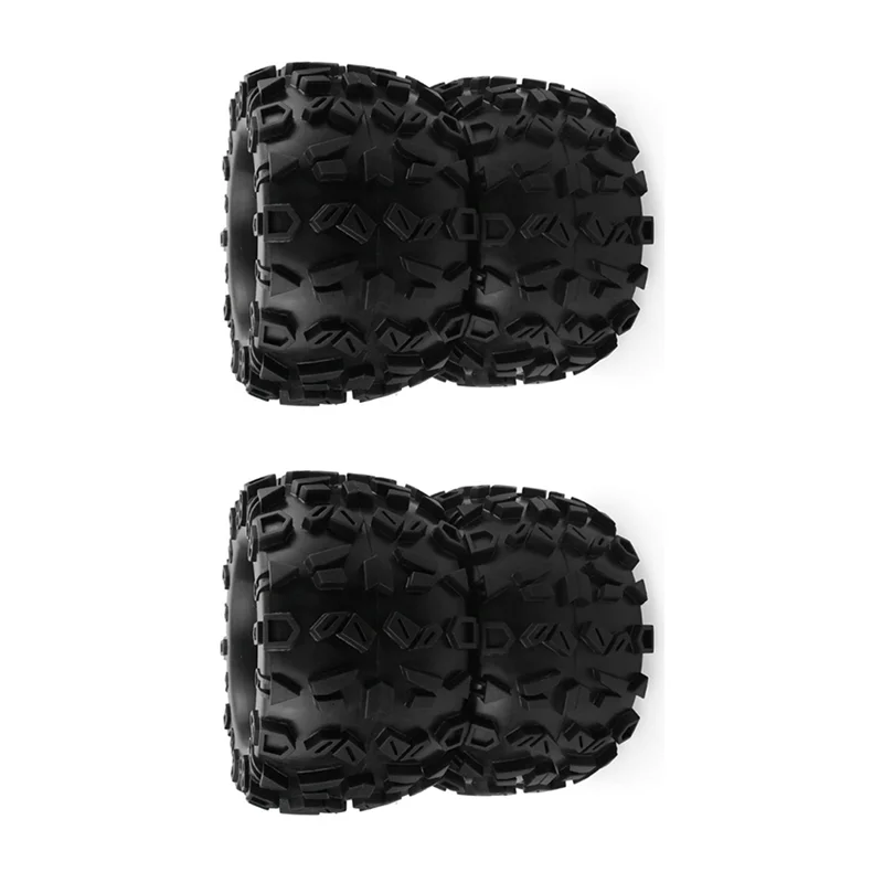 ABUM-4Pcs 1/8 Scale RC Monster Truck Tires And Wheels Set Glued For Traxxas Maxx Tmaxx E-Revo Revo 3.3, JLB Cheetah Monster