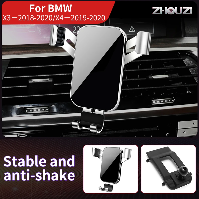 

Car Mobile Phone Holder For BMW X3 X4 G01 G02 2018-2020 Special Mounts GPS Stand Gravity Navigation Bracket Auto Accessories
