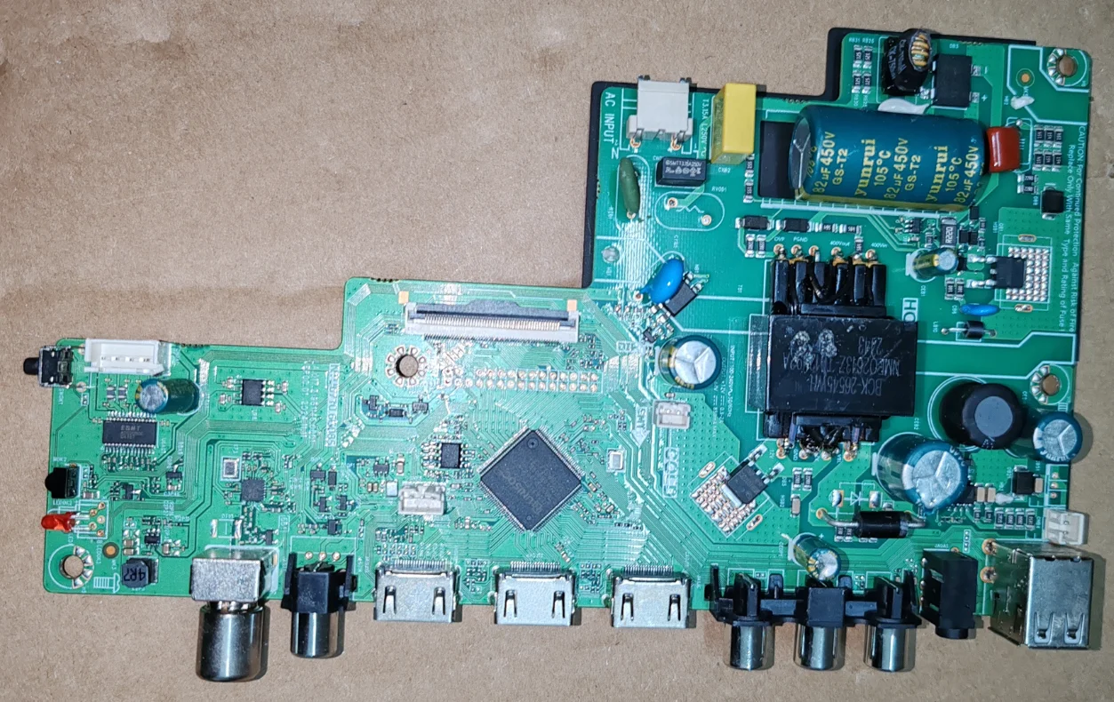 NTU6710.6G085  LA.017.21981146.0001  Three in one TV motherboard, physical photo, tested for  66--73V 480MA  35w