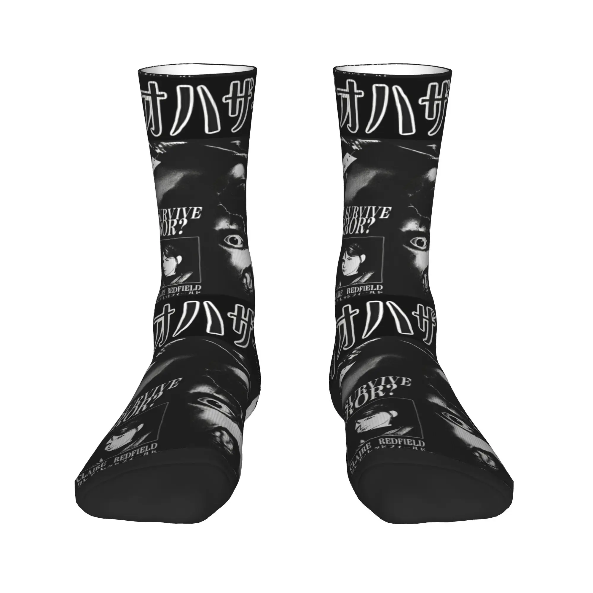 Evil Residents Socks Autumn Game Stockings Gothic Men's Soft Socks Pattern Running Sports Anti Bacterial Socks