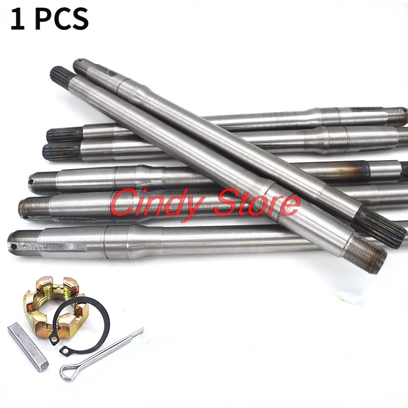 1PC Steel electric tricycle rear axle half shaft 18-tooth 9 shaft head 6205 bearing rear axle drive shaft replacement