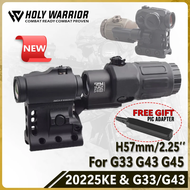 

Holy Warrior RDF-20225KE G33 G43 Magnifier&Red Dot Hybrid Mount Set for Hunting with A0229 adapter