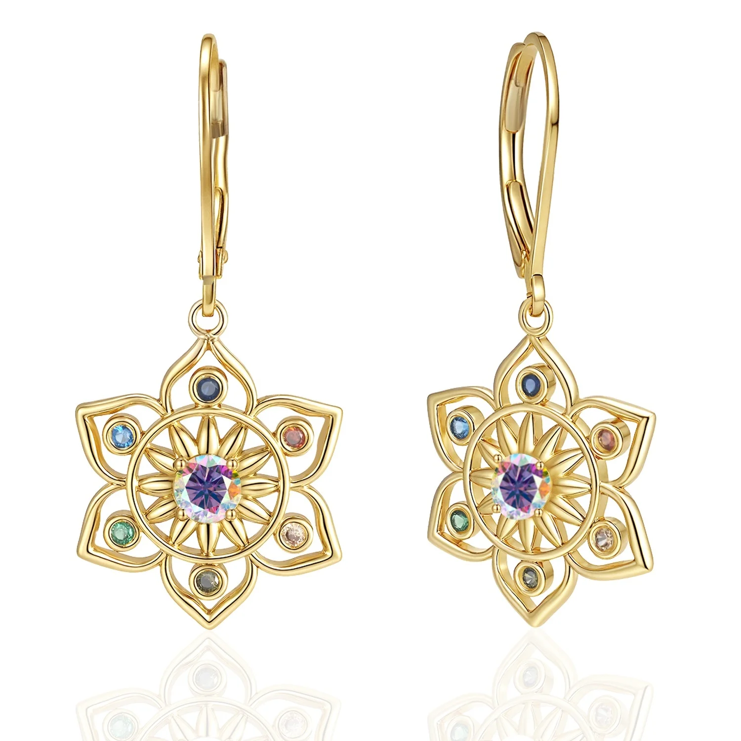 

LAMVOICE S925 sterling silver, valentine’s day, gift for daughter, 1 carat moissanite earrings, designer item high quality