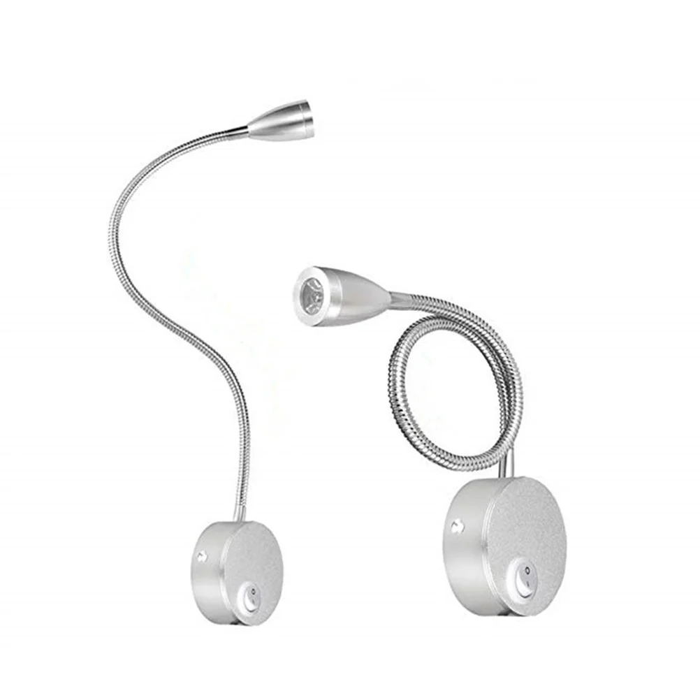 

LED Bedside Reading Light Brushed Flexible Gooseneck Wall Mounted Lamp Night Light Bedroom LED Wall Lamp