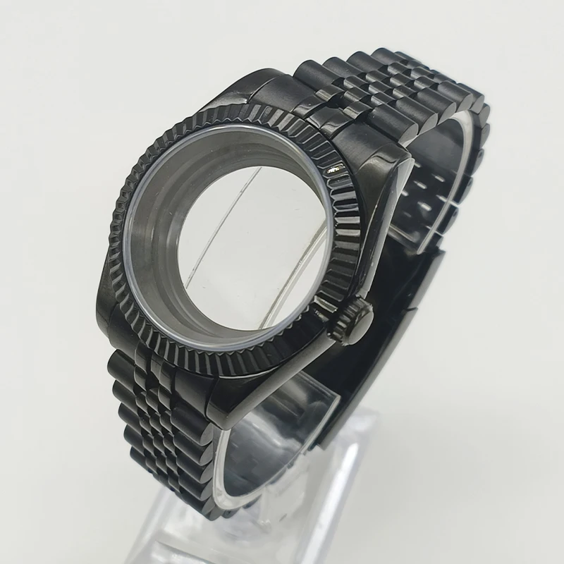 Mod 39mm SUB Watch Cases Sapphire Glass Case Fits NH35 NH36 4R35 4R36 Movement Transparent Back Cover Men Watch Repair Parts