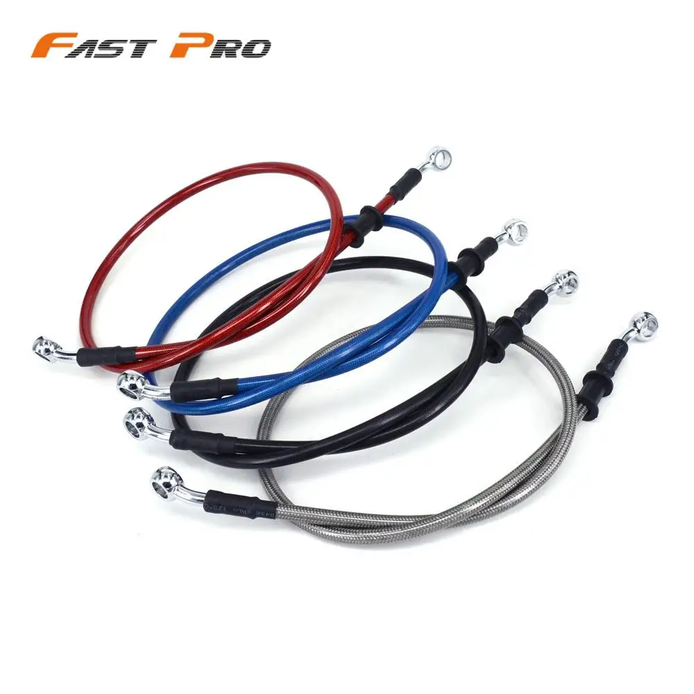 Motorcycle 100mm Blue Braided Steel Hydraulic Reinforced Brake Clutch Radiator Oil Cooler Hose Line Pipe Tube