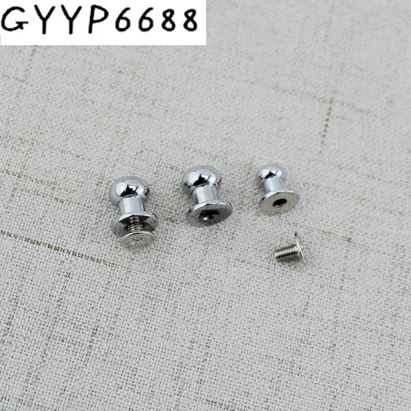 

10pcs 50pcs High quality Chrome screws Round Head Solid Nail Leather Screw Rivet Bags Decoration DIY