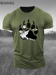 Beast Claw Seal Men's T-Shirts Summer Short Sleeve 3d Print Gym Sports Tops Loose O-Neck Casual Fitness Workout Sporty Male Tees