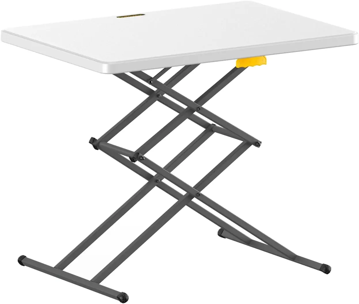 28 inch Small Folding Table, One-Hand Height Adjustment, 3 Heights, Lowering Lever, Instalift, Portable Side Table for Tv