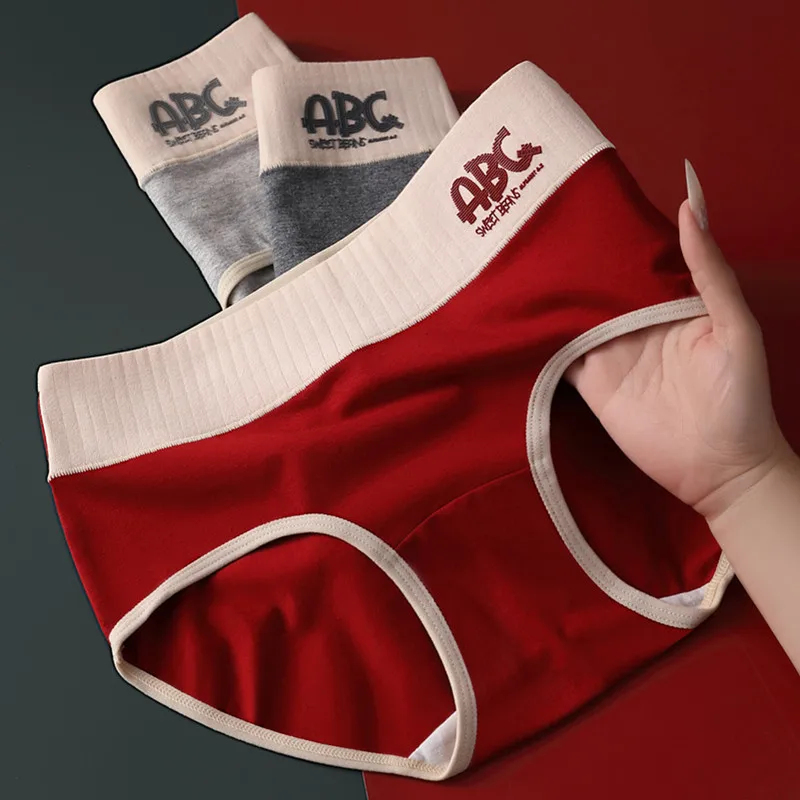 3ks dámské kalhotky, prodyšné, sexy, podzimní, pohodlné, měkké, spodní prádlo do poloviny pasu, čisté bavlněné spodní prádlo - náhled 2