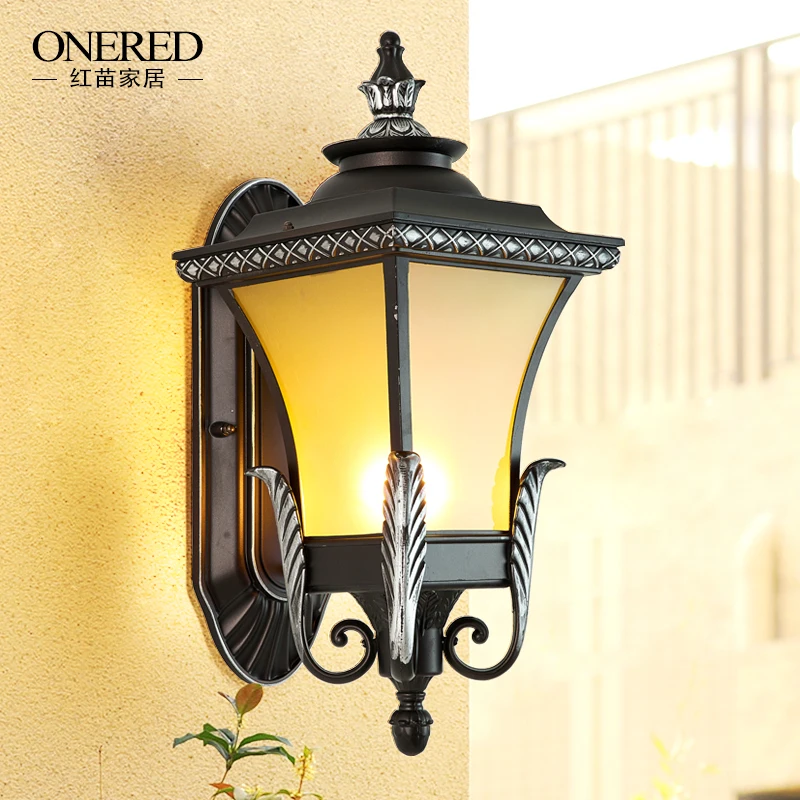 

Outdoor wall lamp European retro villa courtyard balcony waterproof wall lamp outdoor aisle wall terrace exterior