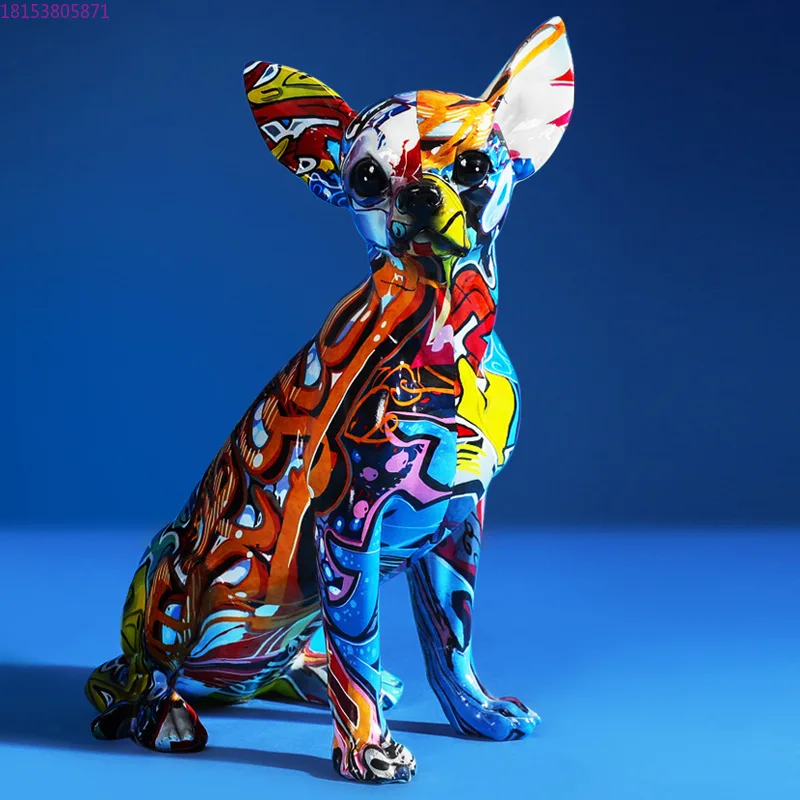 

Living room porch TV cabinet slender balloon dog, resin crafts