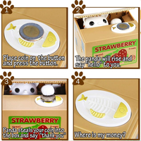 Piggy Panda Bank Cat Stealing Money Coin Box Cute Money Saving Coins Cans ATM Banks Automatic Mischief Steal Money Creative Toy