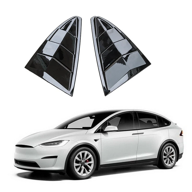 

ABS Rear Car Window Shutter Cover for Tesla Model X 2025 Rear Triangle Window Spoiler Louver Side Vent Trim Triangle Accessories