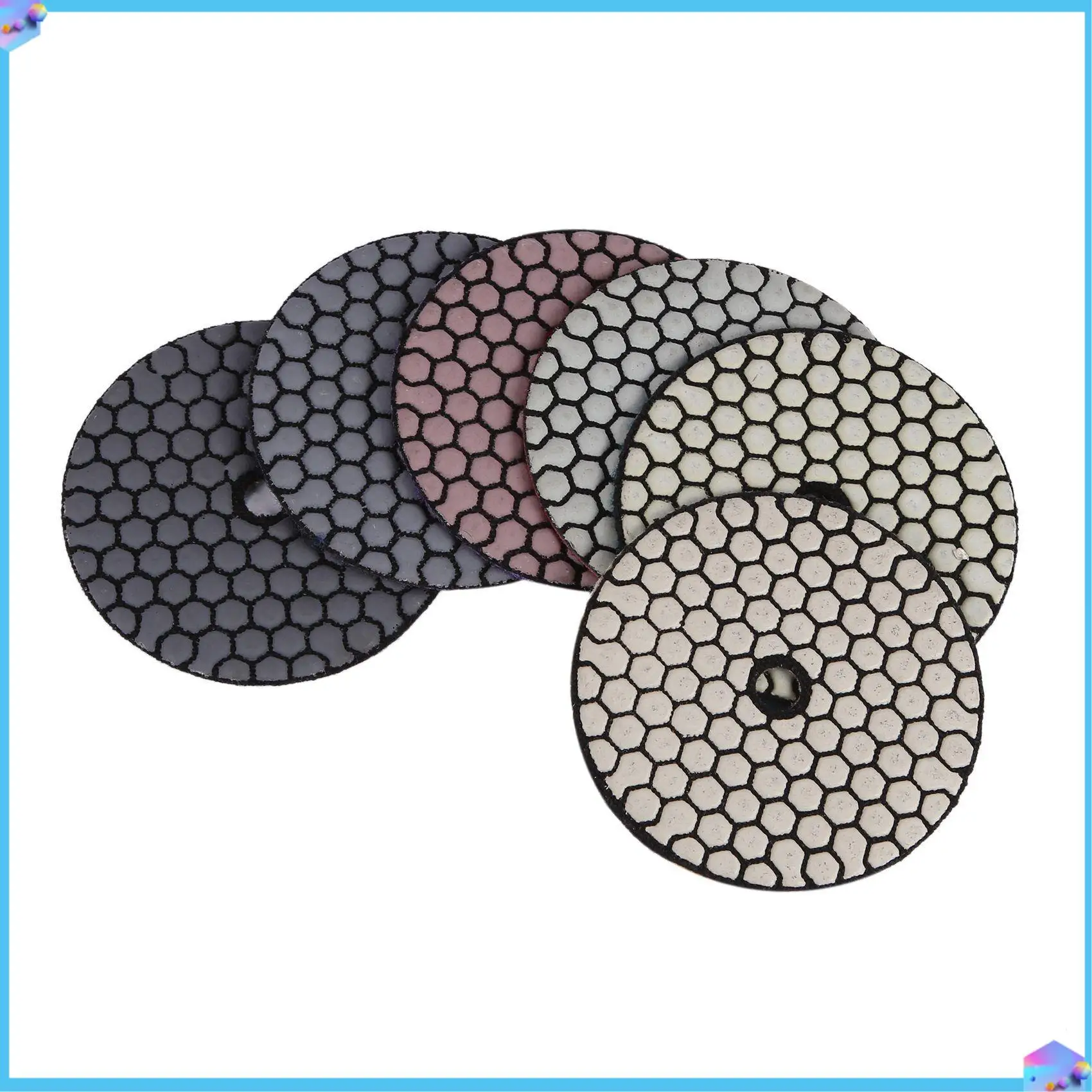 

A43T 18 Pcs 100 Mm Dry Polishing Pad 4 Inch Sharp Type Diamond Polishing Pads For Granite Marble Sanding Disc For Stone
