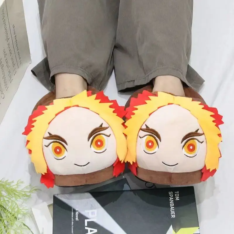 

Плюшевые тапочки Demon Slayer, зимние тапочки для косплея в стиле аниме, тапочки Kamado Tanjirou, домашние хлопковые мягкие тапочки Kamado Nezuko, игрушки